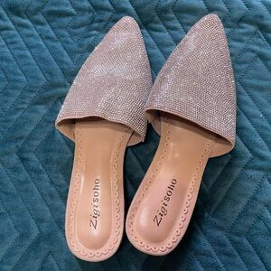 Zigi Soho Sparkling Silver Rhinestone Mules